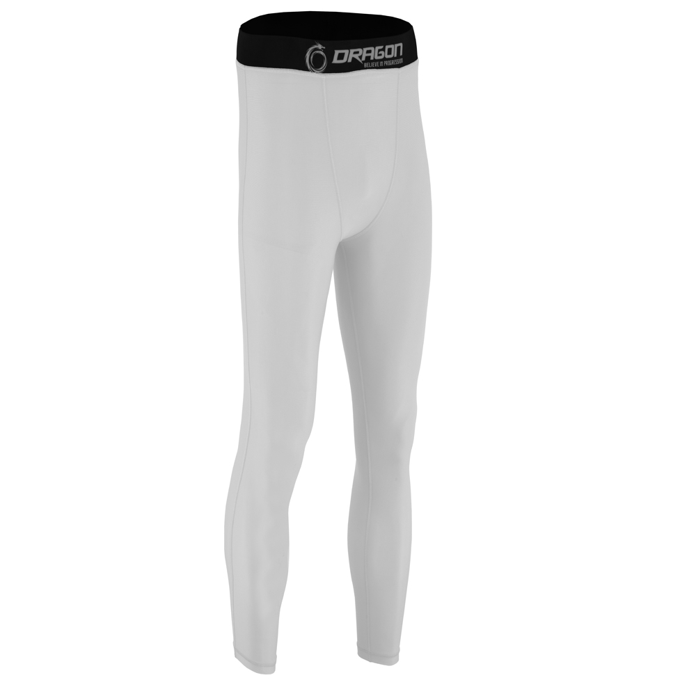 men's white compression pants